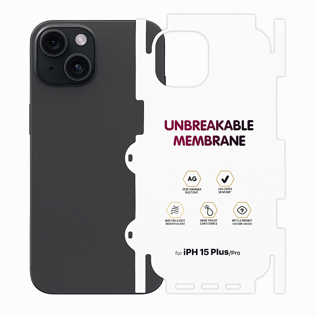 iphone 15 plus  360 °protection  membrane