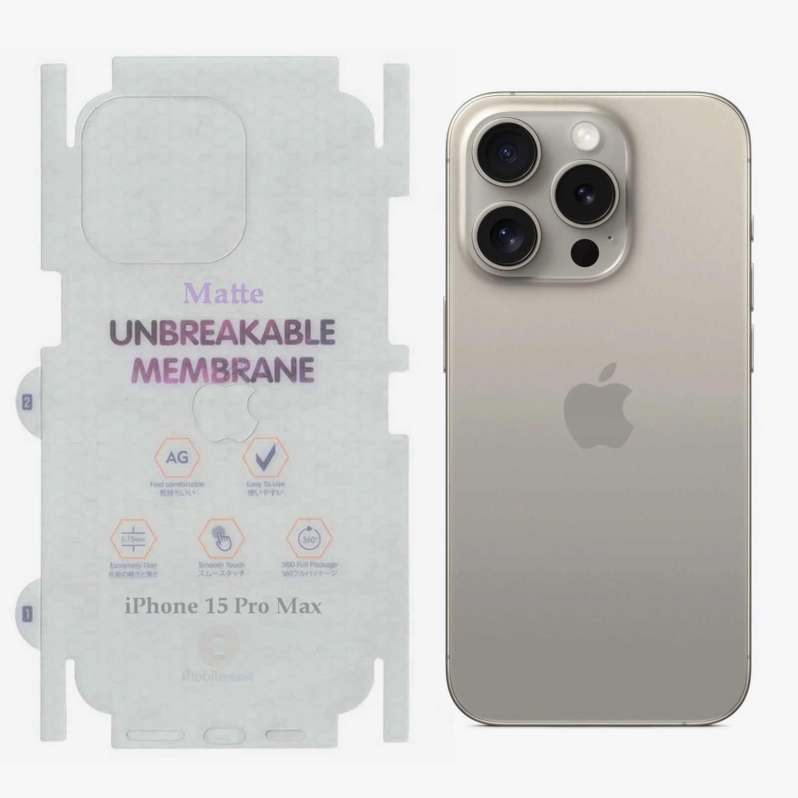 iphone 15 PRO MAX 360 °protection  membrane